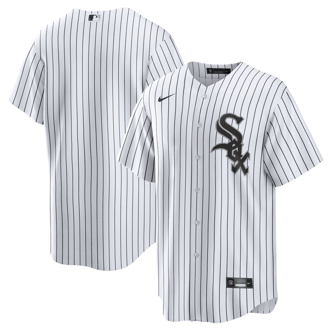 Men's Chicago White Sox White Home Blank Replica MLB Baseball Jersey - view 1