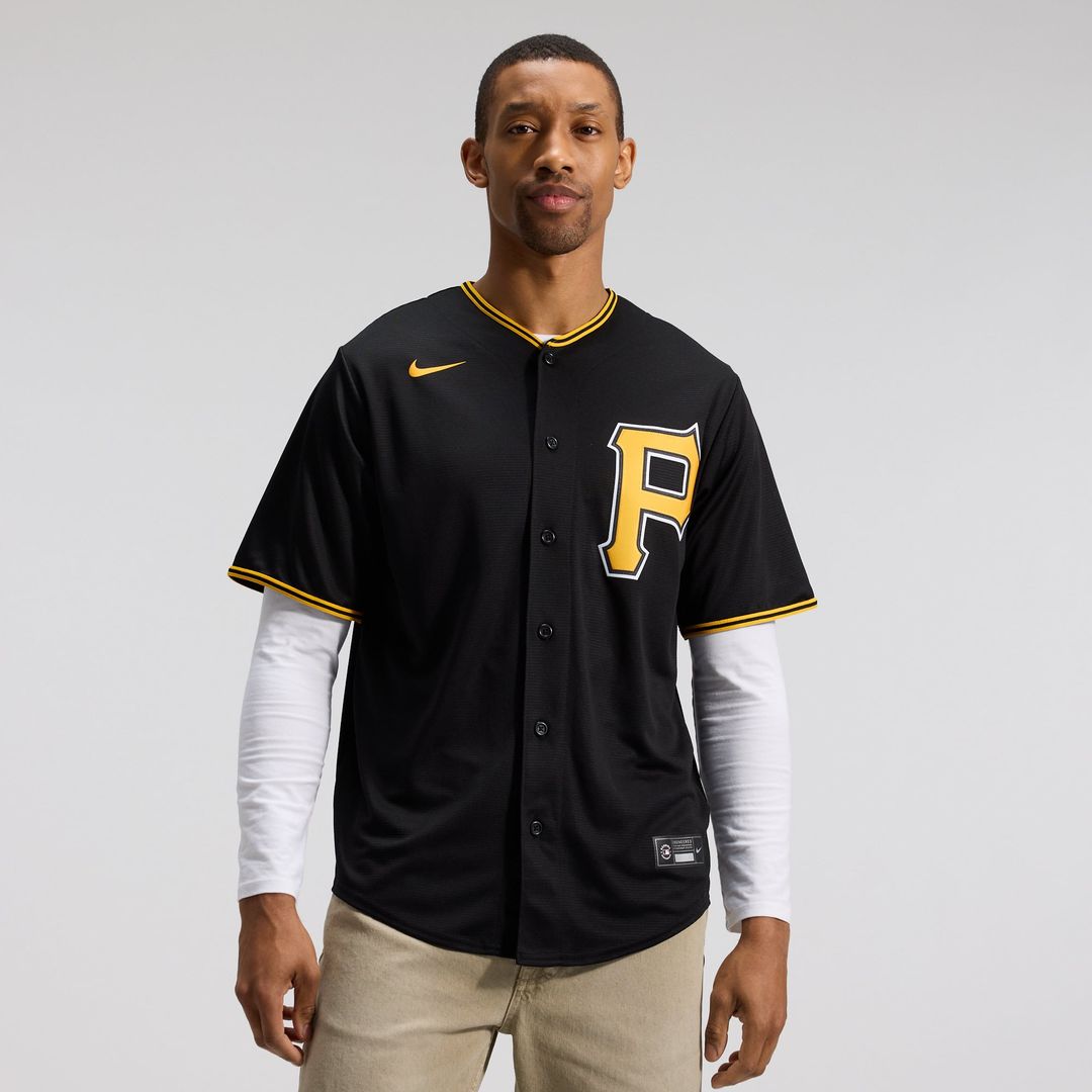 Men's Pittsburgh Pirates White Home Replica MLB Baseball Jersey - view 7