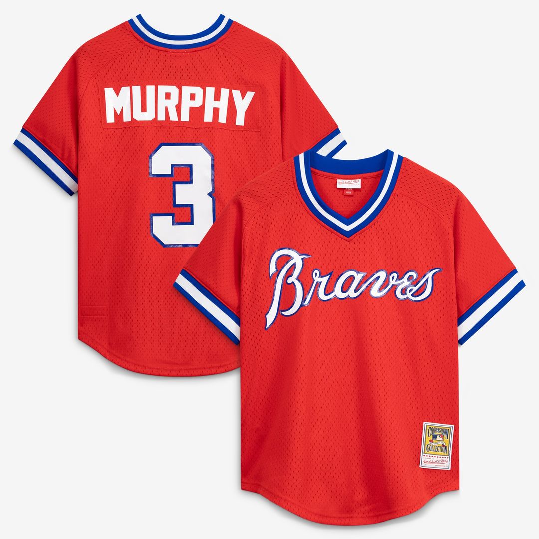 Men's Atlanta Braves Dale Murphy Royal Batting Practice MLB Baseball Jersey - view 15