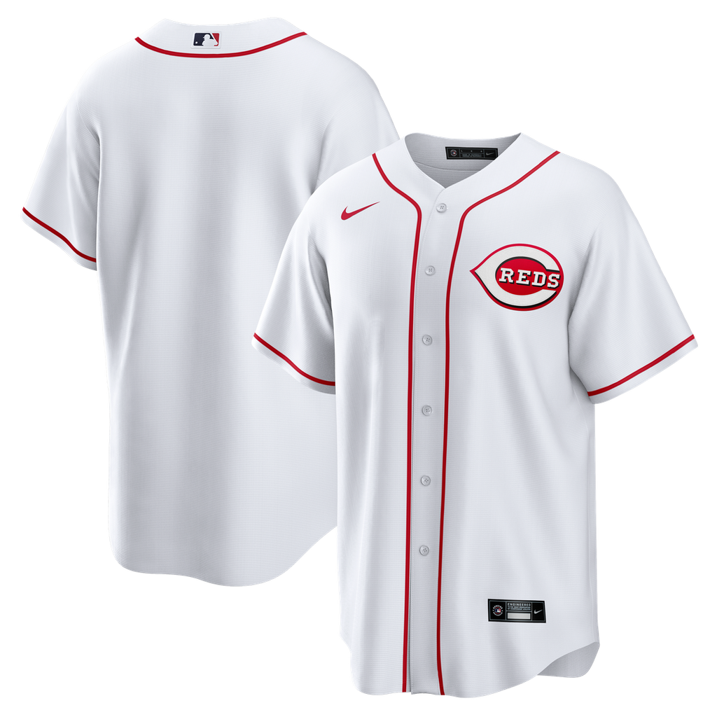 Men's Cincinnati Reds White Home Big & Tall Replica MLB Baseball Jersey - view 1