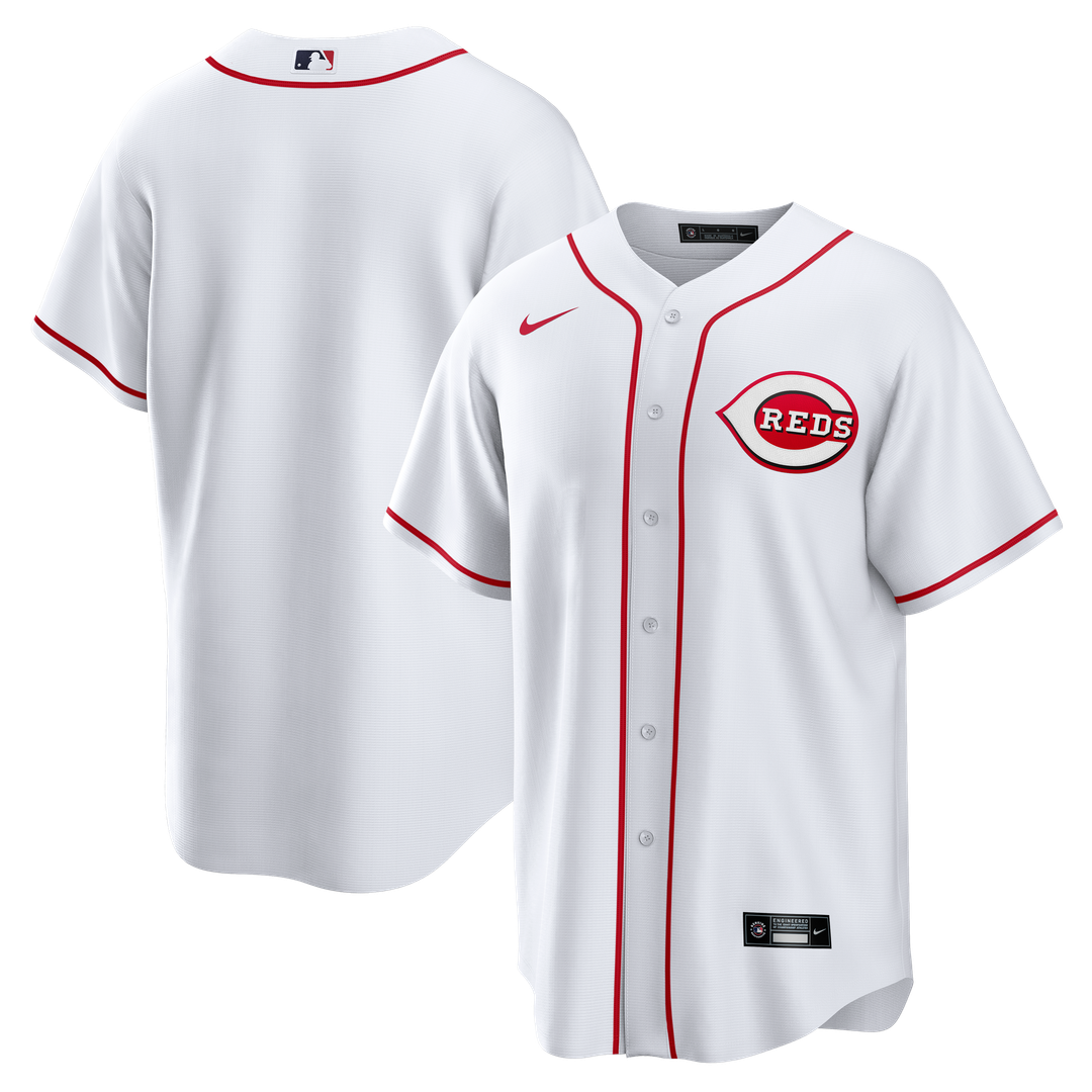Men's Cincinnati Reds White Home Big & Tall Replica MLB Baseball Jersey - view 1