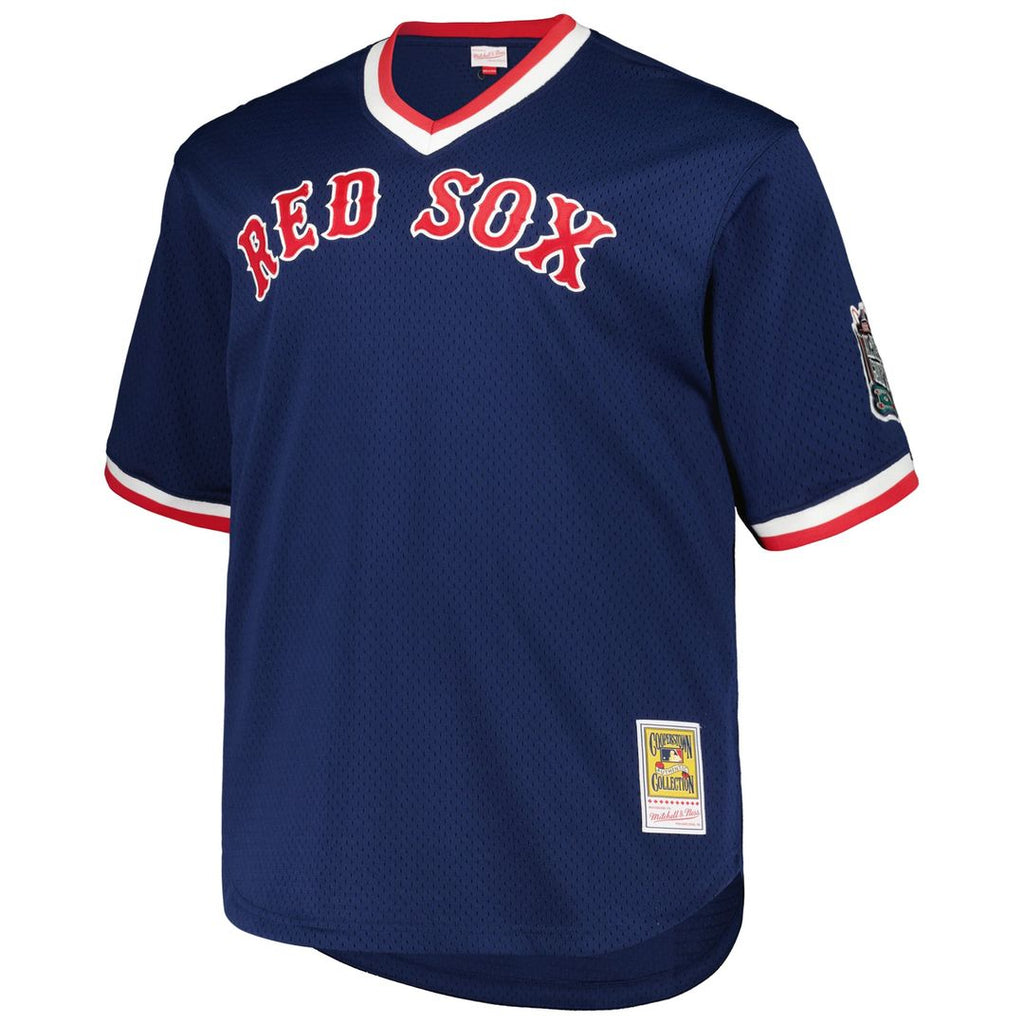 Men's Boston Red Sox Pedro Martinez Navy 1999 Cooperstown Collection Mesh Pullover MLB Baseball Jersey - view 2