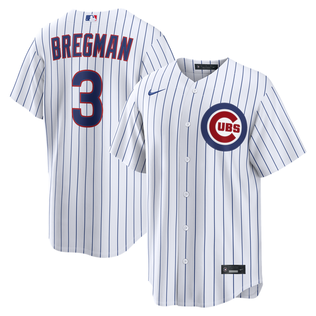 Men's Chicago Cubs Alex Bregman White Home Replica MLB Baseball Jersey - view 1