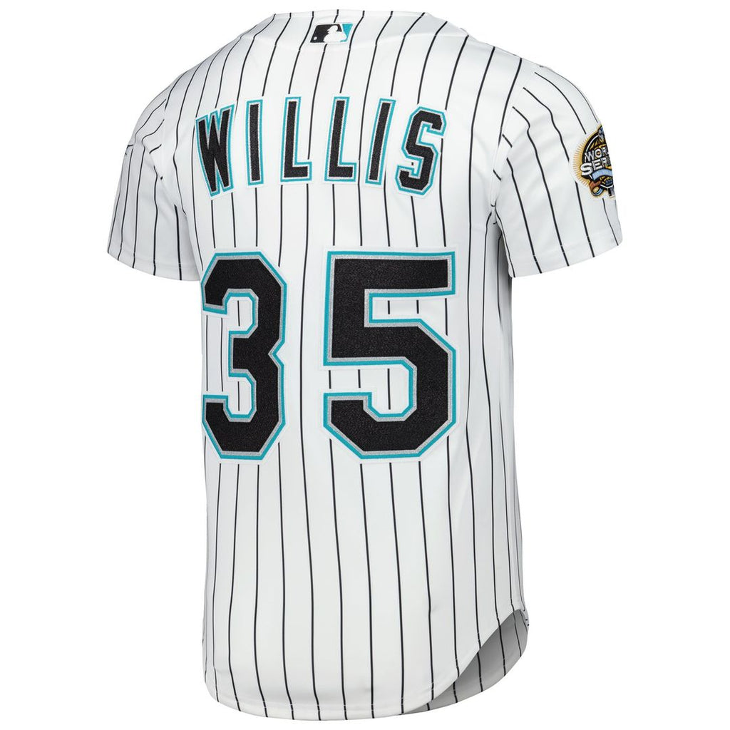 Men's Florida Marlins Dontrelle Willis White Cooperstown Collection MLB Baseball Jersey - view 3
