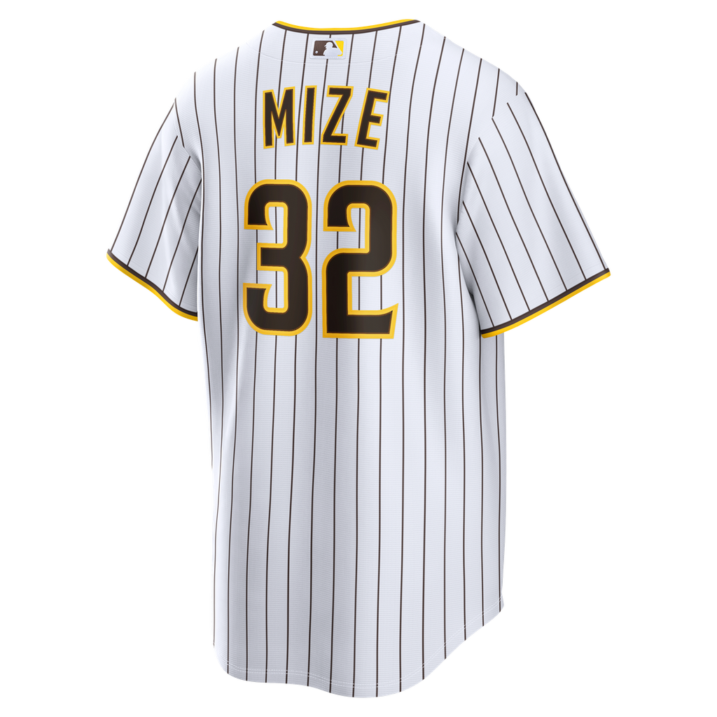 Men's San Diego Padres Casey Mize White Home Replica MLB Baseball Jersey - view 5