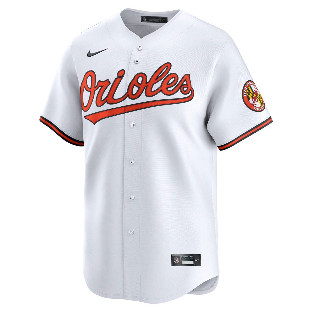 Men's Baltimore Orioles White Home Limited MLB Baseball Jersey - view 6