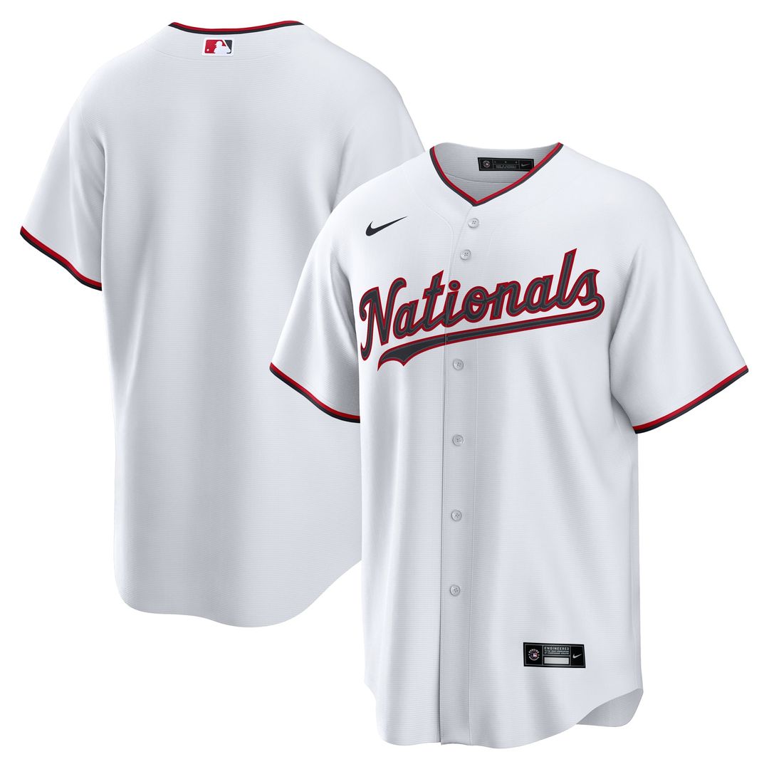 Men's Washington Nationals White Home Replica MLB Baseball Jersey - view 1