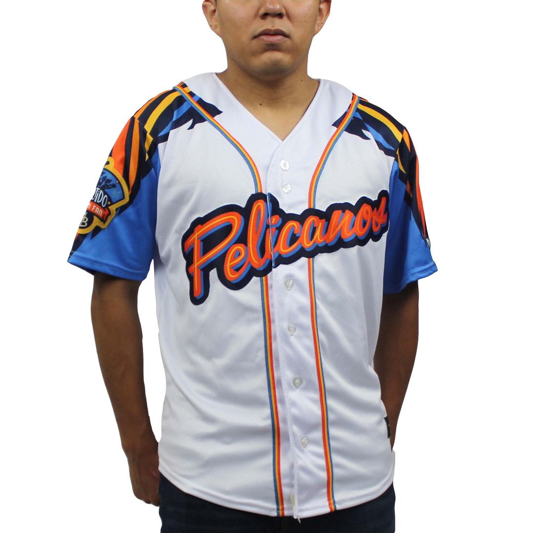 Men's Myrtle Beach Pelicans White Copa Replica MLB Baseball Jersey - view 1