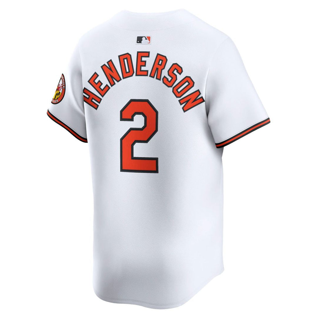 Men's Baltimore Orioles Gunnar Henderson White Home Limited MLB Baseball Jersey - view 14