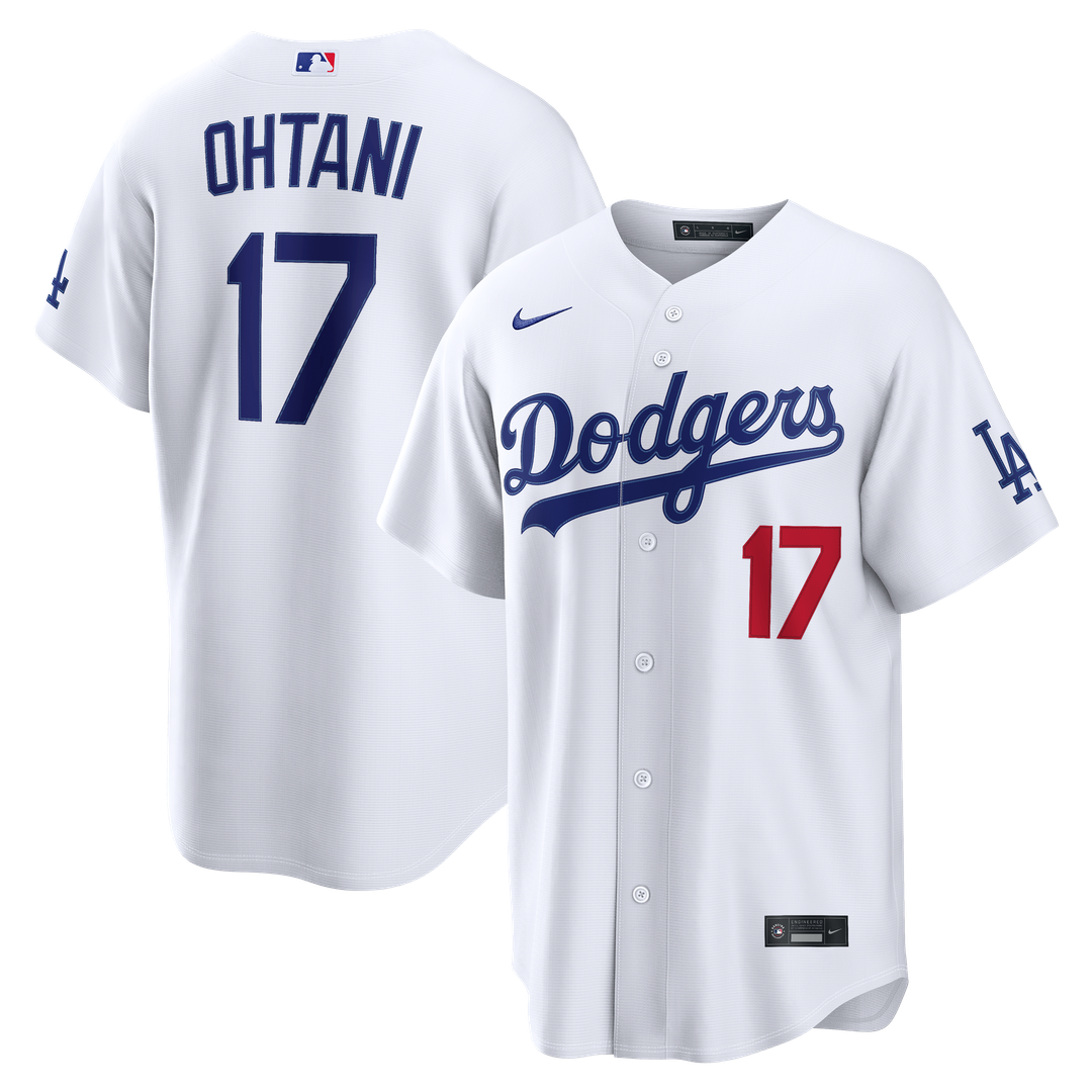 Men's Los Angeles Dodgers Shohei Ohtani White Home Stadium MLB Baseball Jersey - view 15