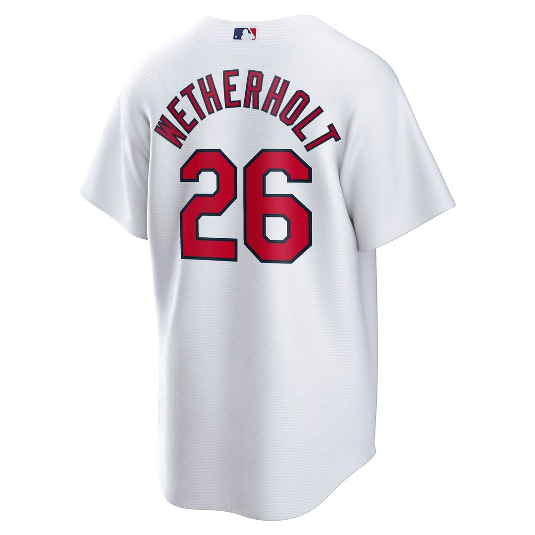 Men's St. Louis Cardinals JJ Wetherholt White Home Replica MLB Baseball Jersey - view 3