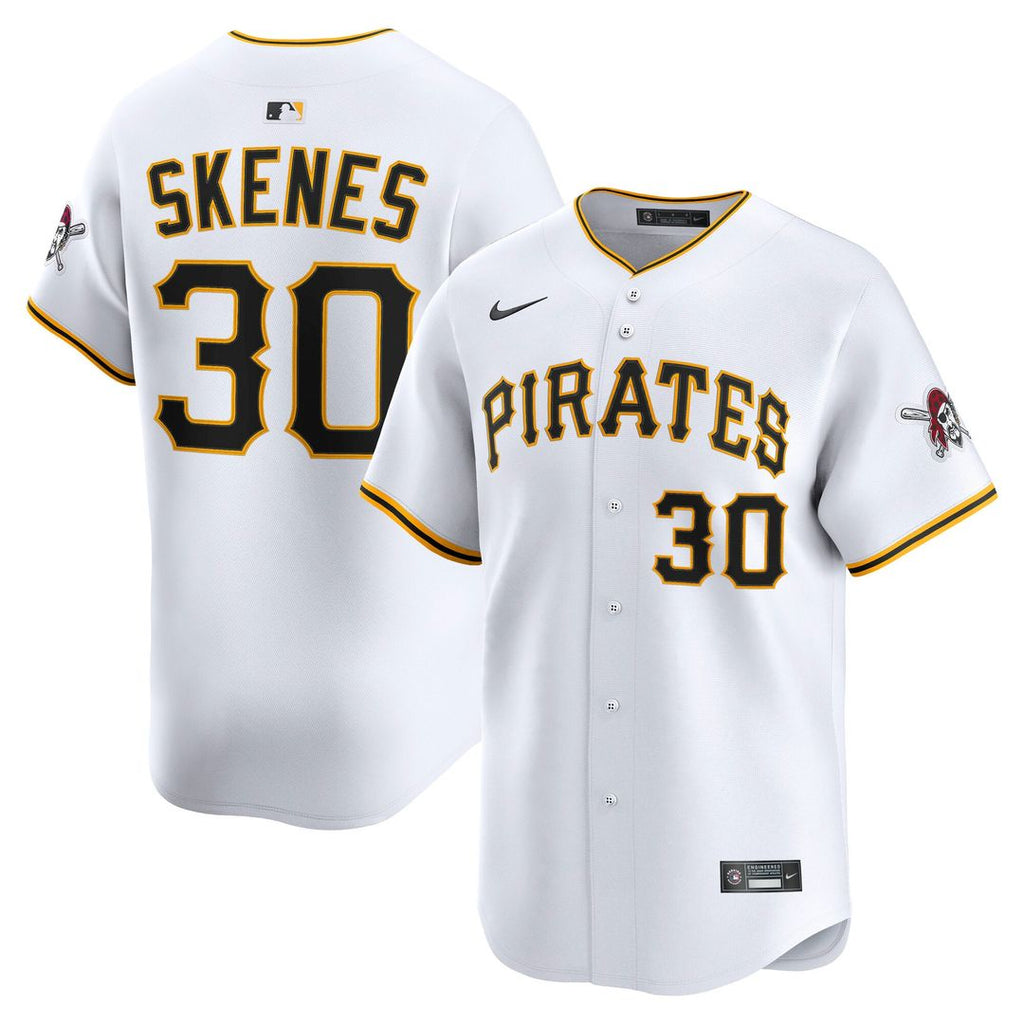 Men's Pittsburgh Pirates Paul Skenes White Home Limited MLB Baseball Jersey - view 1