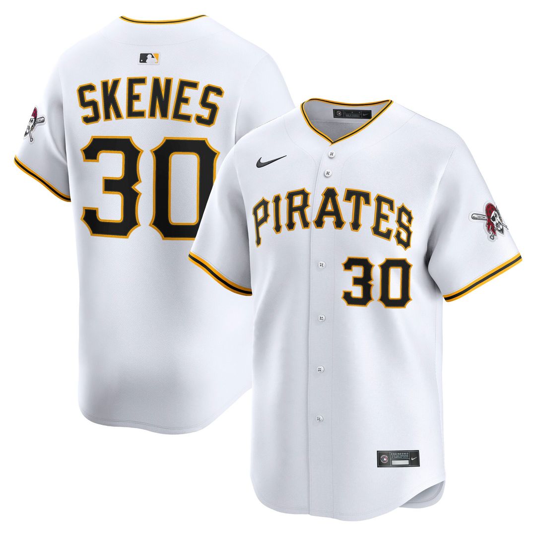 Men's Pittsburgh Pirates Paul Skenes White Home Limited MLB Baseball Jersey - view 1
