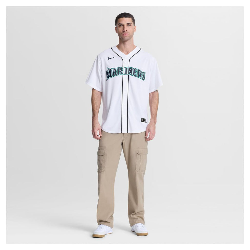Men's Seattle Mariners Logan Gilbert White Home Replica MLB Baseball Jersey - view 4