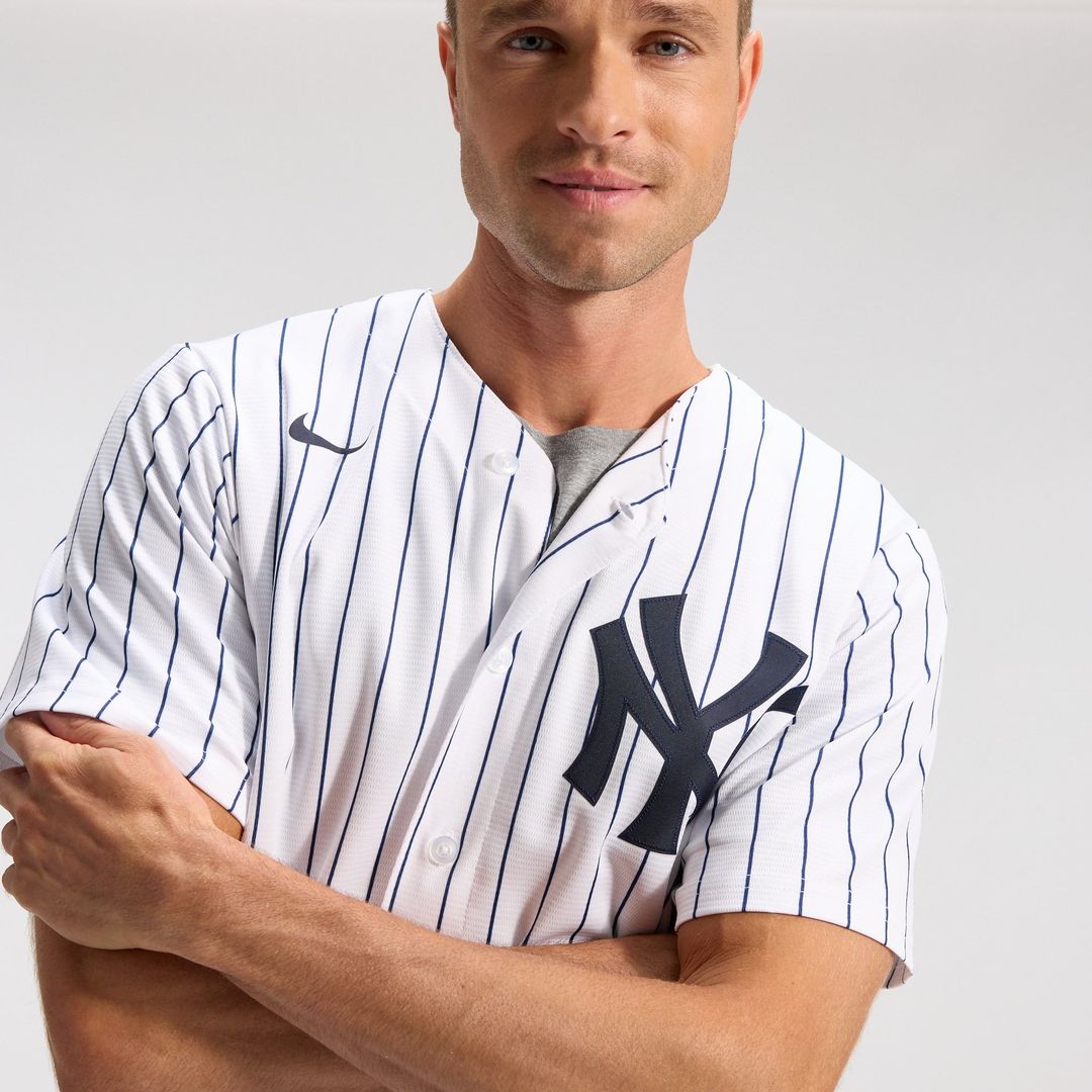 Men's New York Yankees White Home Replica MLB Baseball Jersey - view 10