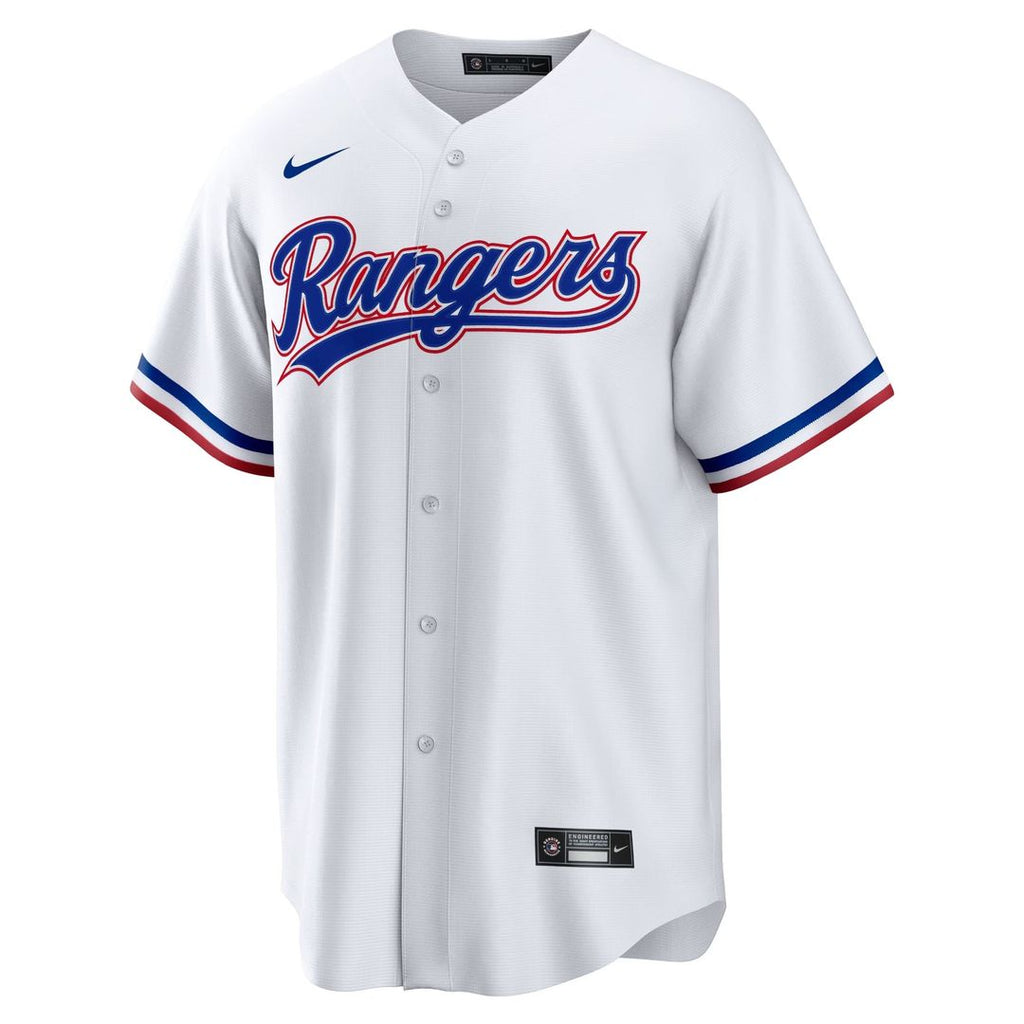 Men's Texas Rangers White Home Replica MLB Baseball Jersey - view 6
