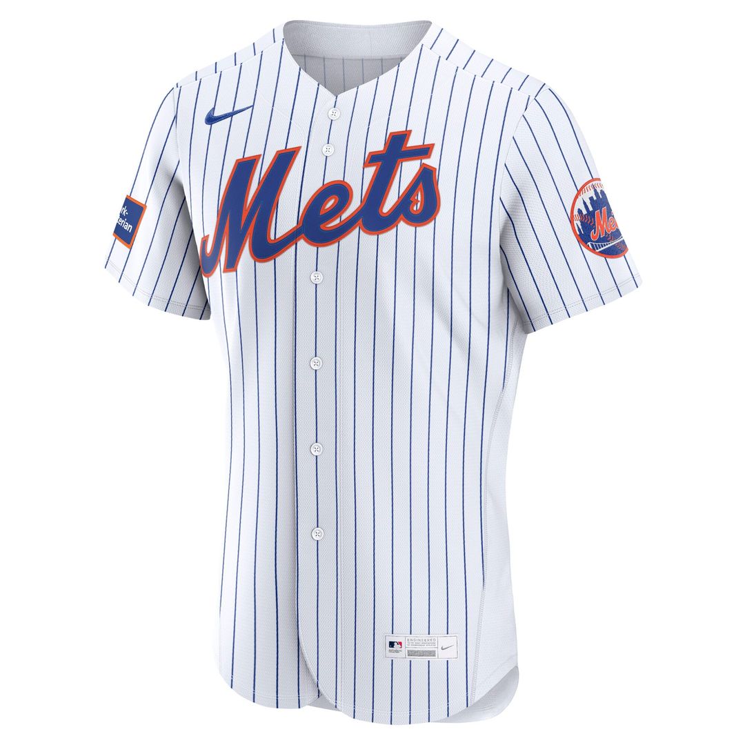Men's New York Mets Black Alternate Sponsor Patch MLB Baseball Jersey - view 8