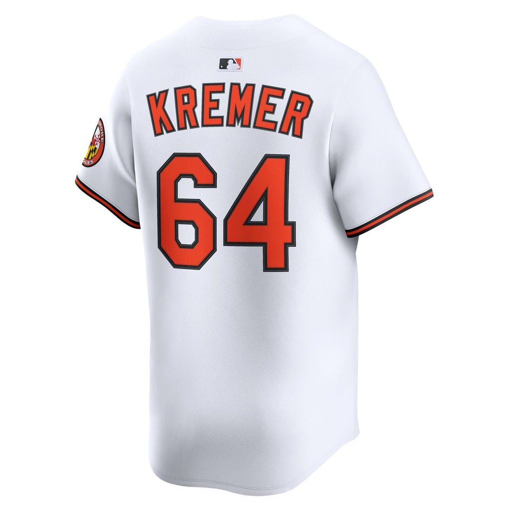 Men's Baltimore Orioles Dean Kremer White Home Limited MLB Baseball Jersey - view 3