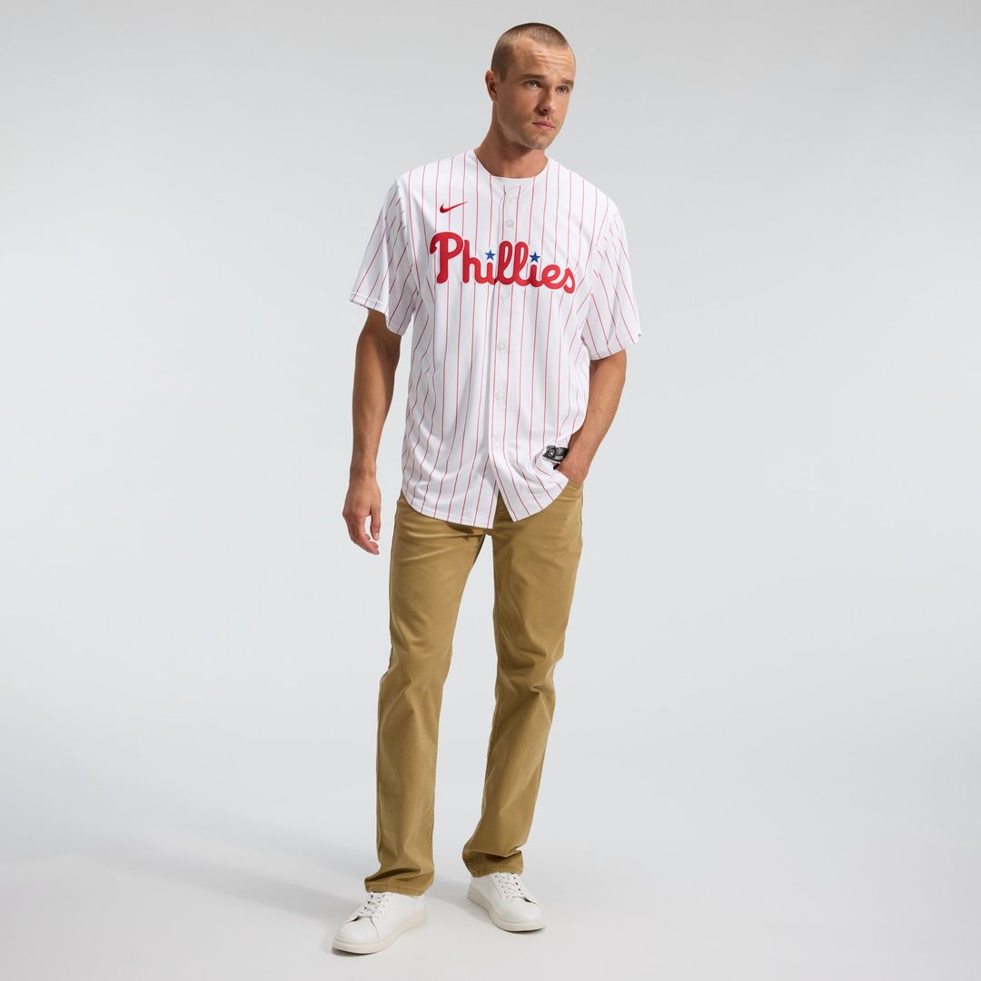 Men's Philadelphia Phillies White Home Replica MLB Baseball Jersey - view 4