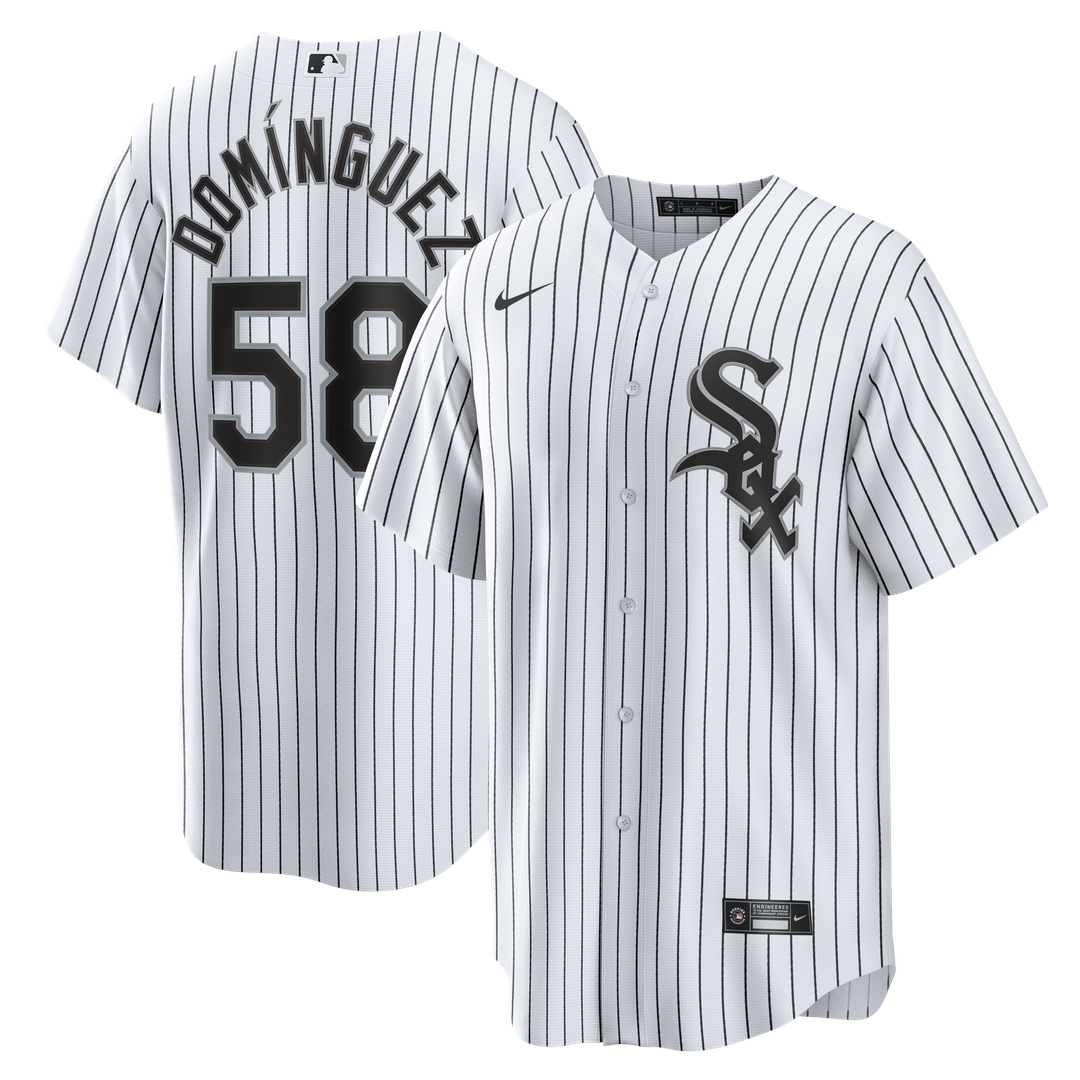 Men's Chicago White Sox Seranthony Domínguez White Home Replica MLB Baseball Jersey - view 1