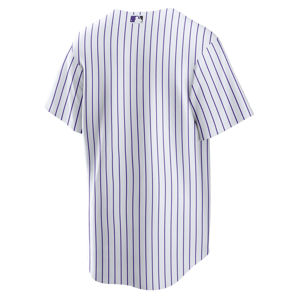 Men's Colorado Rockies White Home Big & Tall Replica MLB Baseball Jersey - view 3