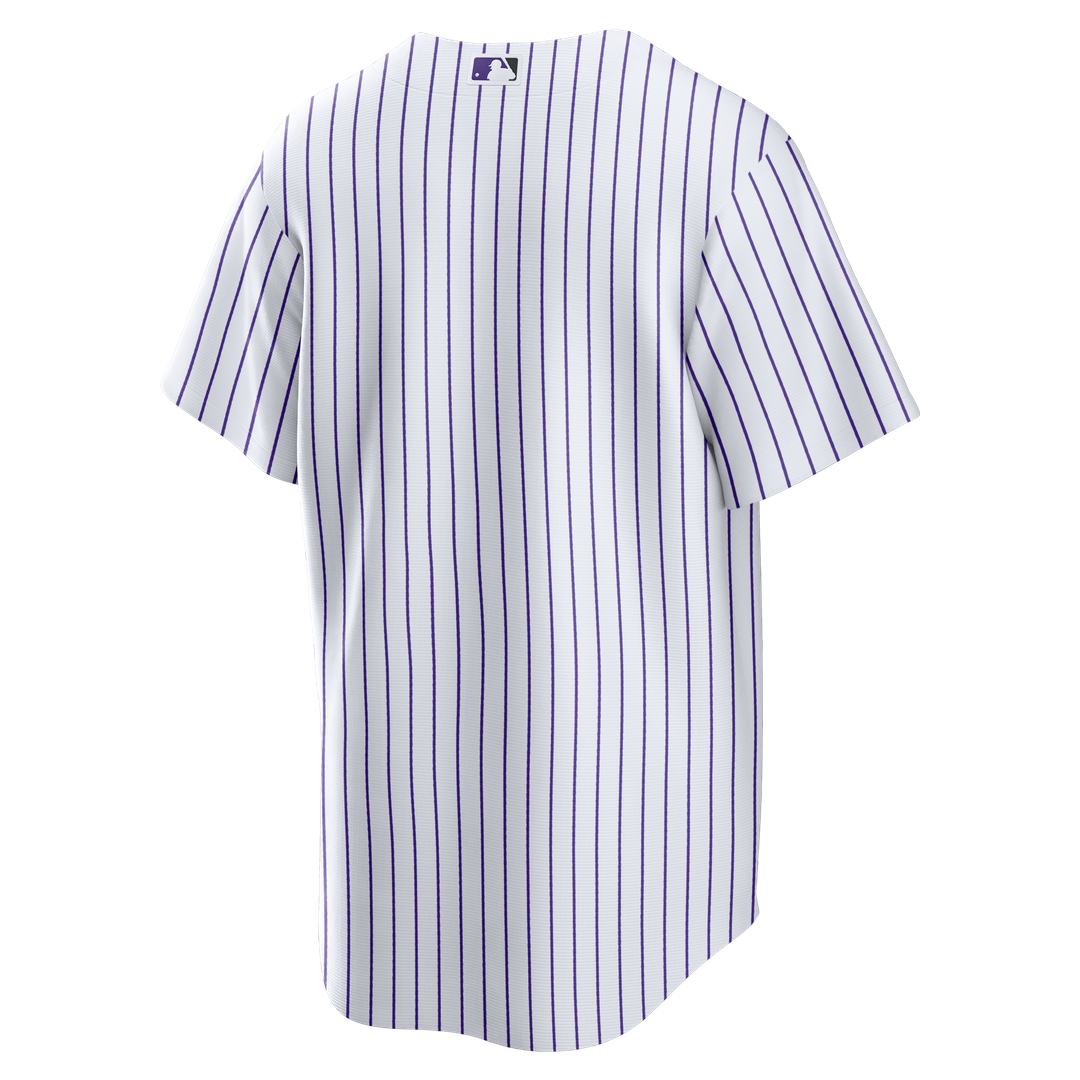 Men's Colorado Rockies White Home Big & Tall Replica MLB Baseball Jersey - view 3