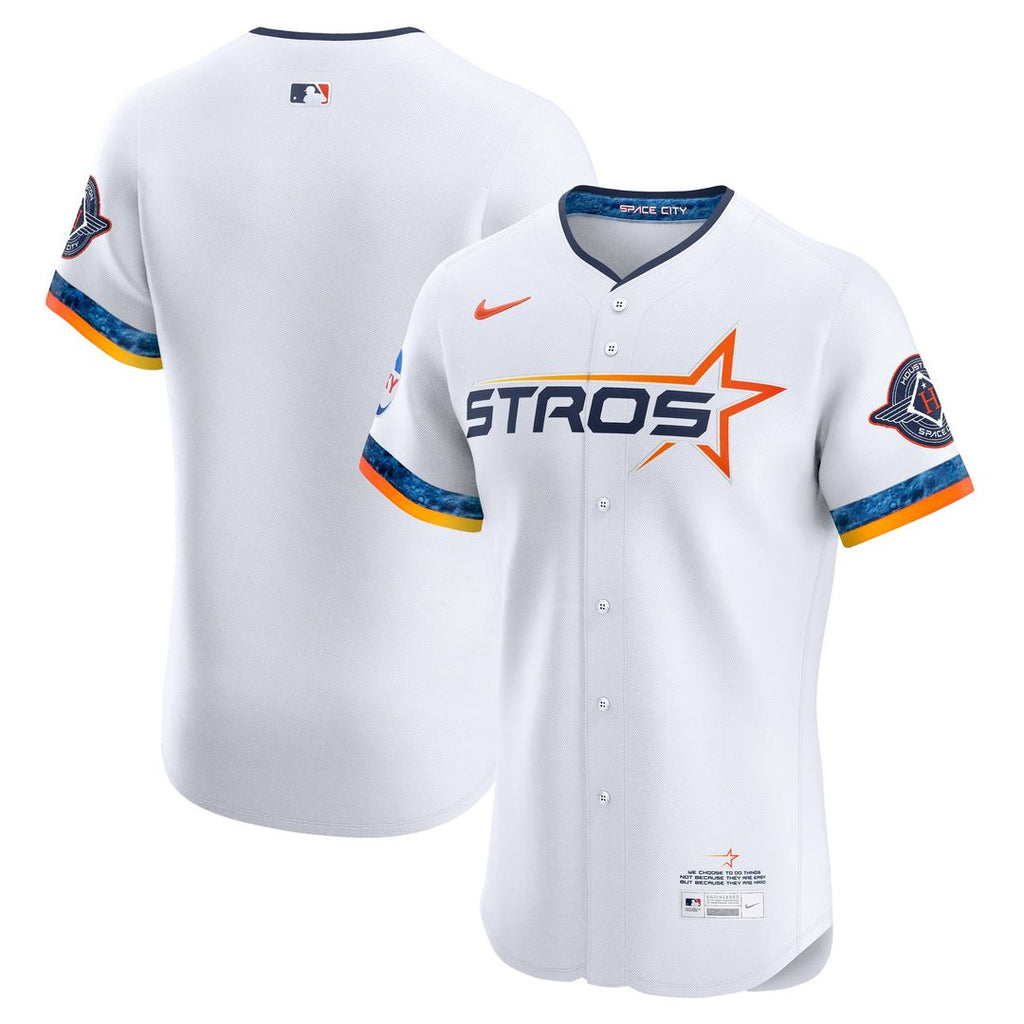 Men's Houston Astros White 2025 City Connect Elite MLB Baseball Jersey - view 1