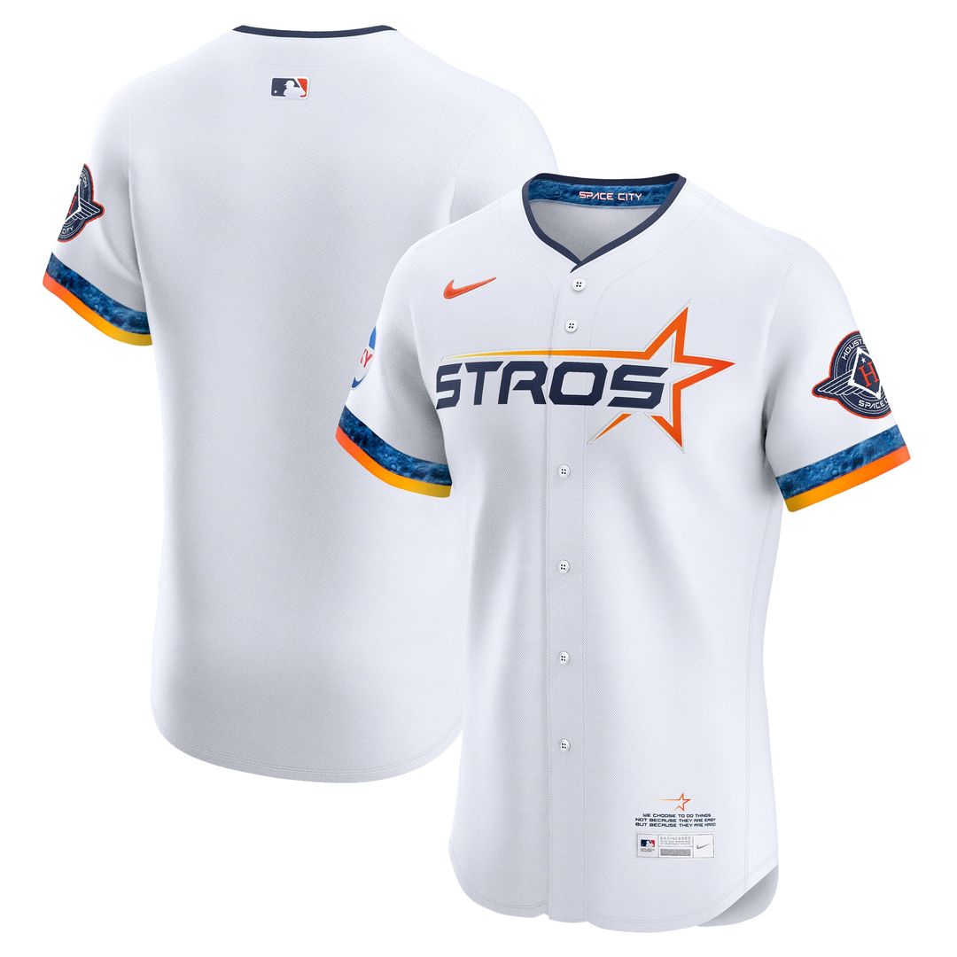 Men's Houston Astros White 2025 City Connect Elite MLB Baseball Jersey - view 1