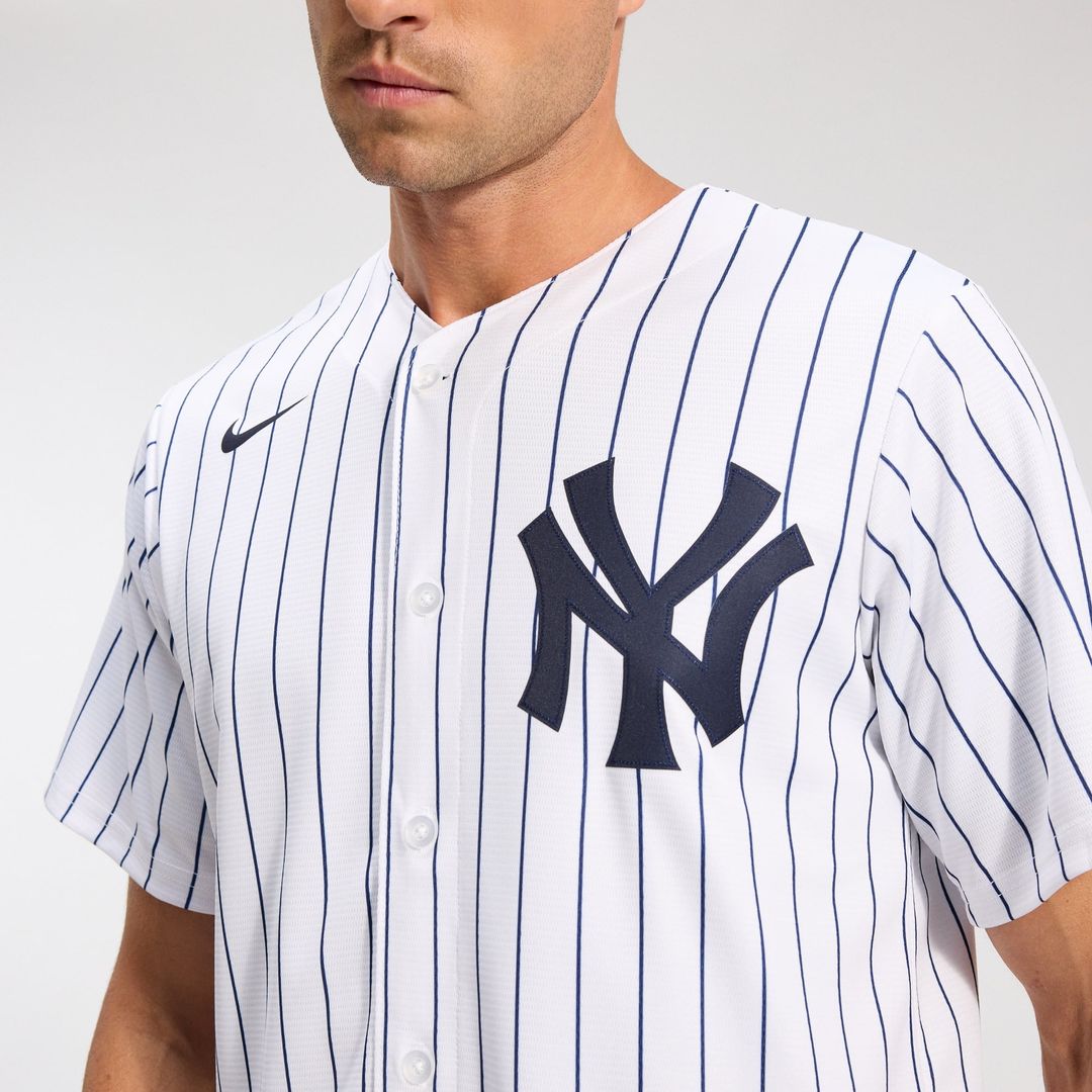 Men's New York Yankees White Home Replica MLB Baseball Jersey - view 9