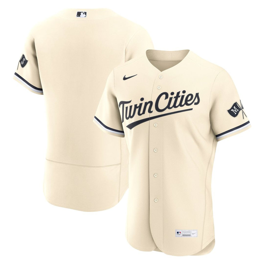 Men's Minnesota Twins Cream Alternate MLB Baseball Jersey - view 4