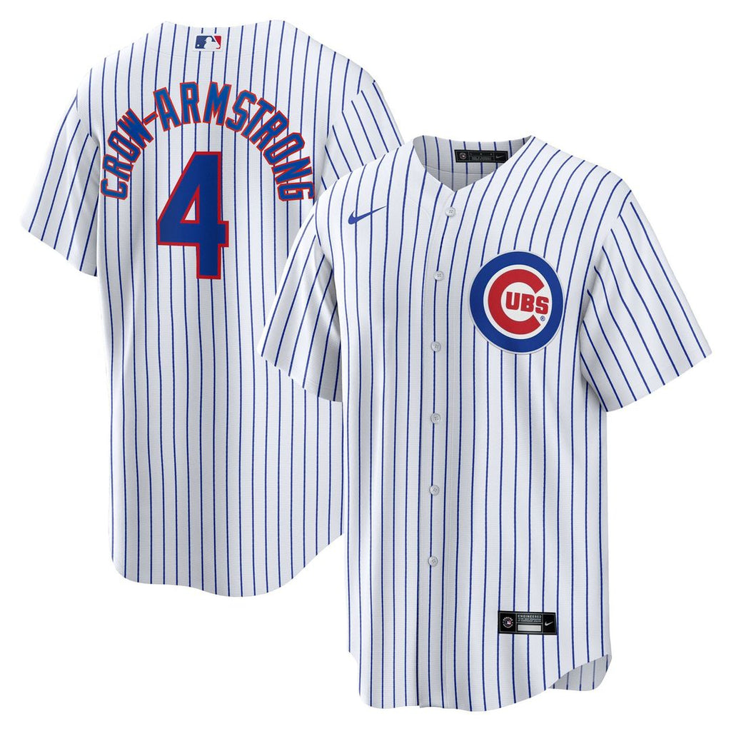 Men's Chicago Cubs Pete Crow-Armstrong White Home Replica MLB Baseball Jersey - view 1