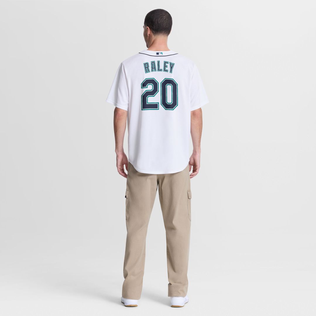 Men's Seattle Mariners Luke Raley White Home Replica MLB Baseball Jersey - view 5