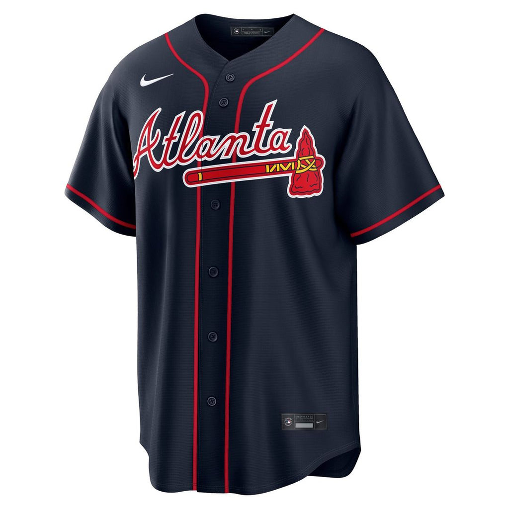 Men's Atlanta Braves Austin Riley Navy Alternate Replica MLB Baseball Jersey - view 5