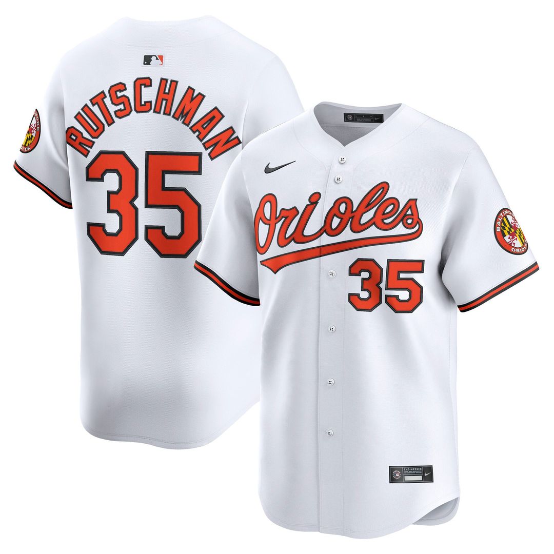 Men's Baltimore Orioles Adley Rutschman White Home Limited MLB Baseball Jersey - view 1