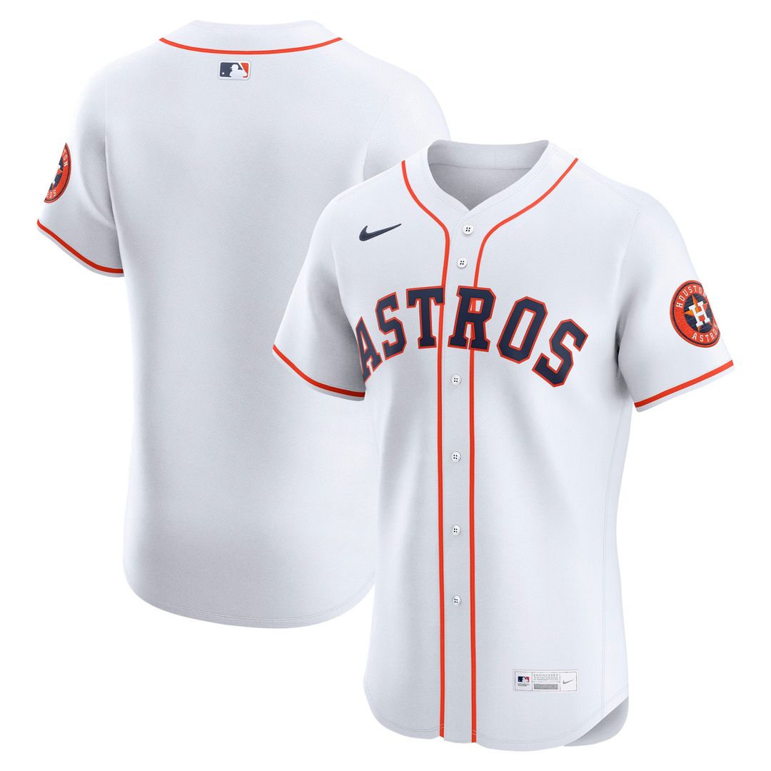 Men's Houston Astros White Home Elite MLB Baseball Jersey - view 1