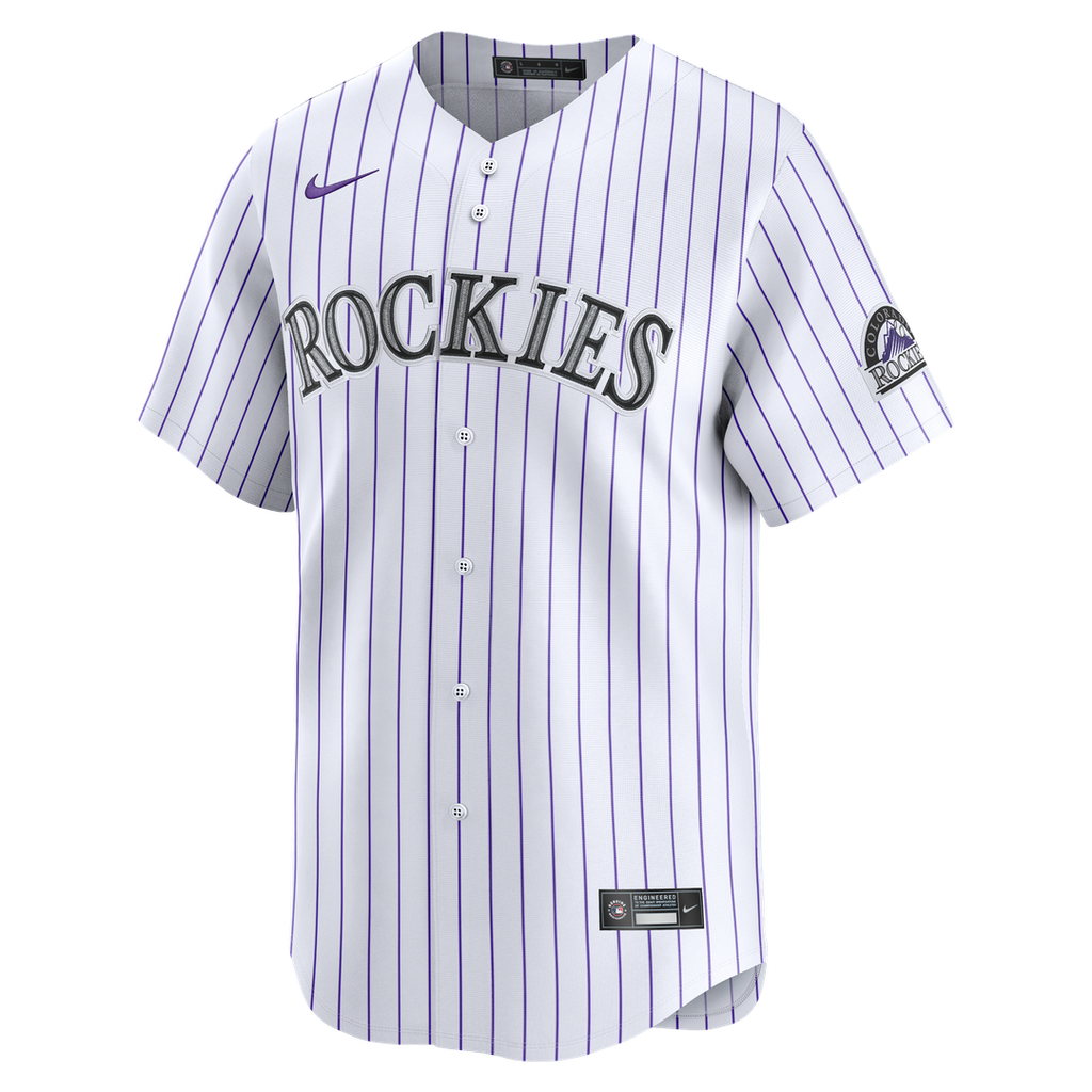Men's Colorado Rockies White Home Limited MLB Baseball Jersey - view 5