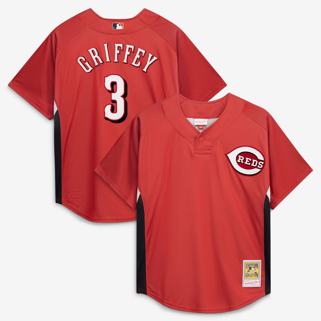 Men's Cincinnati Reds Ken Griffey Jr. Red Batting Practice MLB Baseball Jersey - view 3