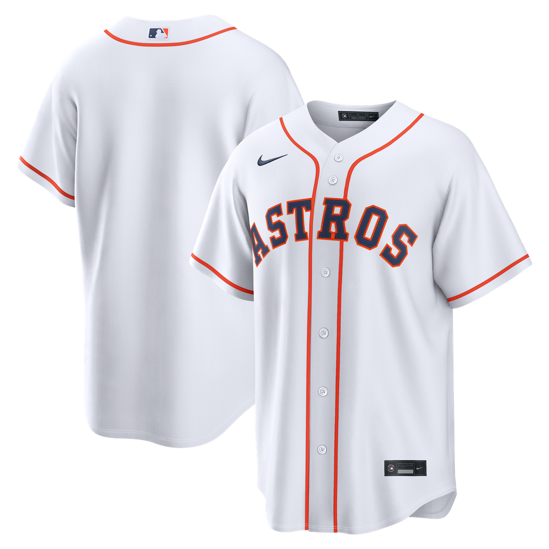 Men's Houston Astros White Home Replica MLB Baseball Jersey - view 1