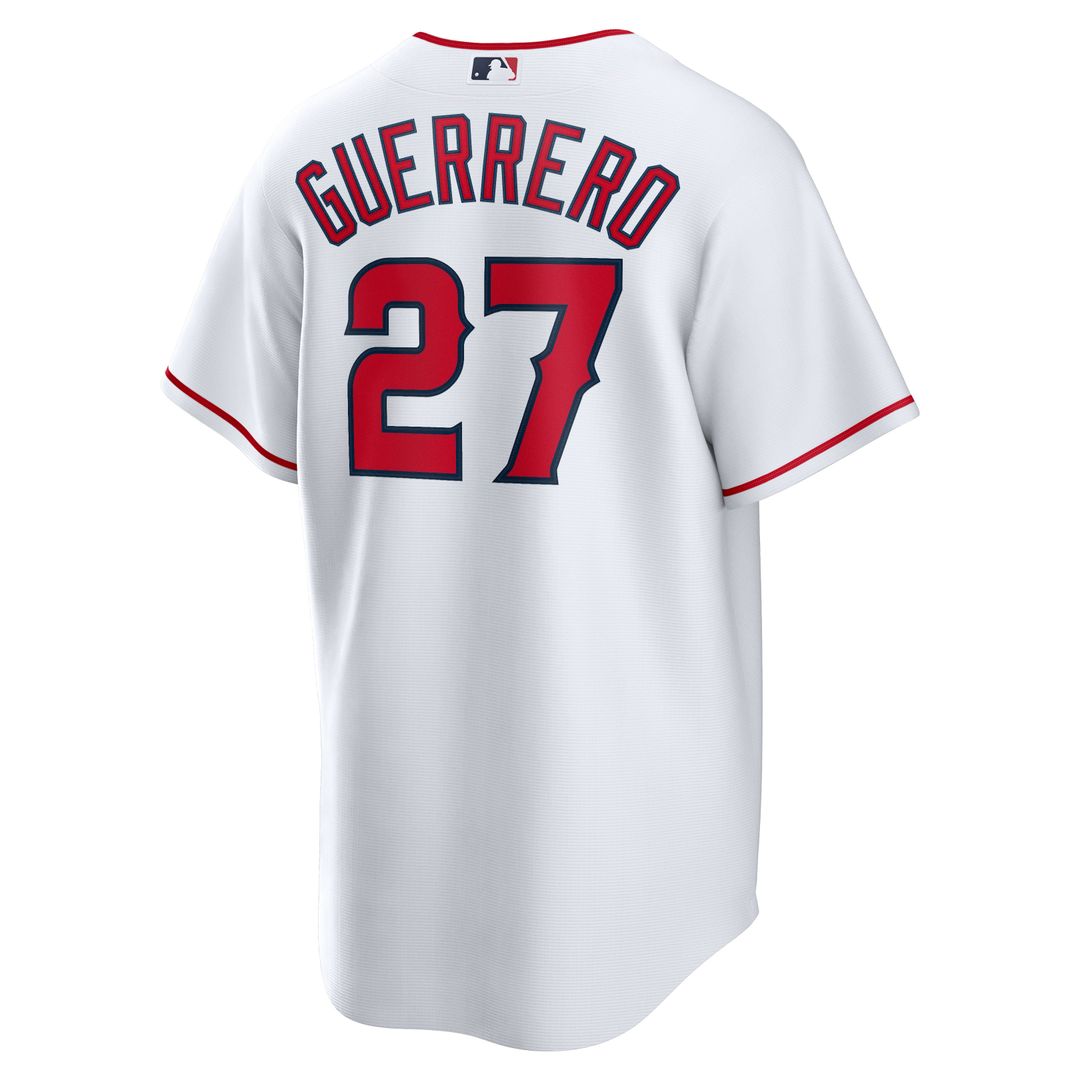 Men's Los Angeles Angels Vladimir Guerrero White Home Retired Player Replica MLB Baseball Jersey - view 3