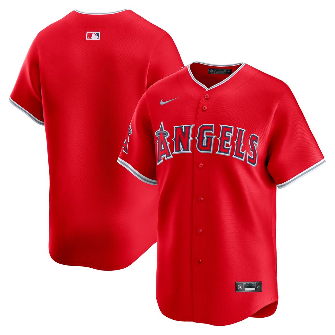 Men's Los Angeles Angels Red Alternate Limited MLB Baseball Jersey - view 1