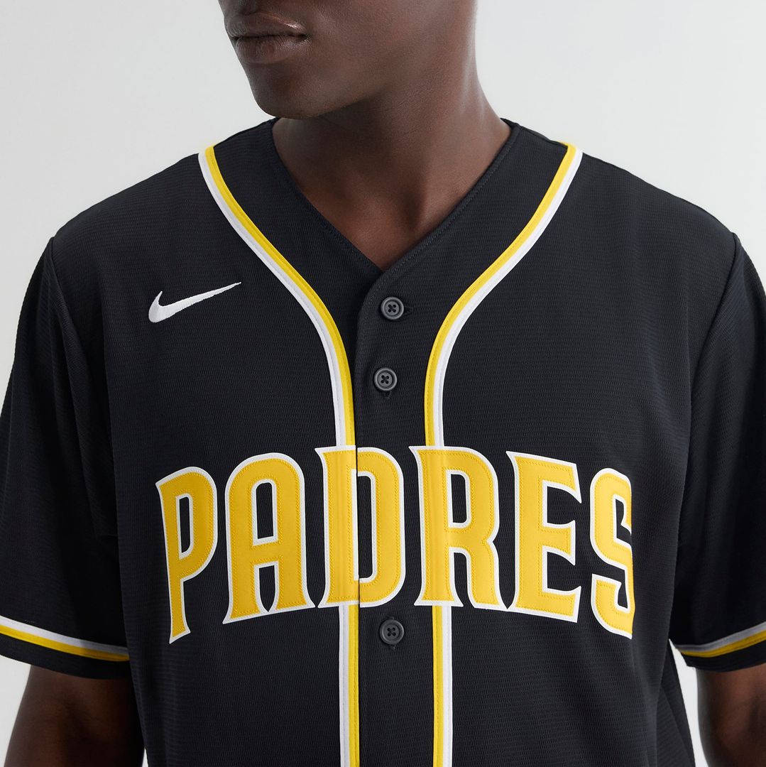 Men's San Diego Padres Fernando Tatis Jr. Fashion Replica Black Out MLB Baseball Jersey - view 9