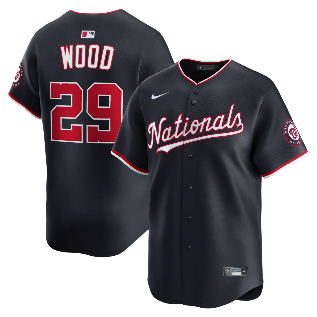 Men's Washington Nationals James Wood Navy Alternate Limited MLB Baseball Jersey - view 1