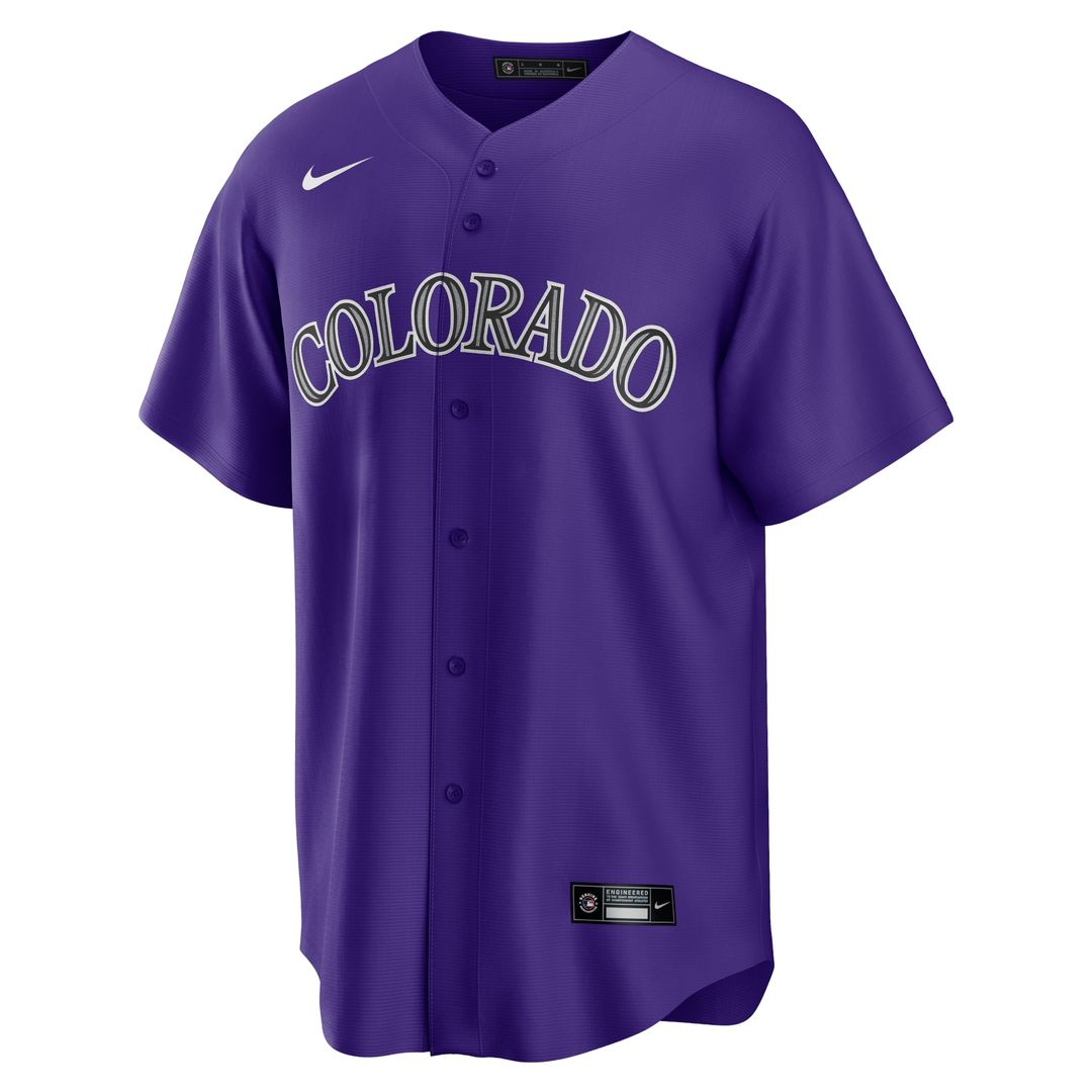 Men's Colorado Rockies Charlie Blackmon White Home Replica Player Name MLB Baseball Jersey - view 8