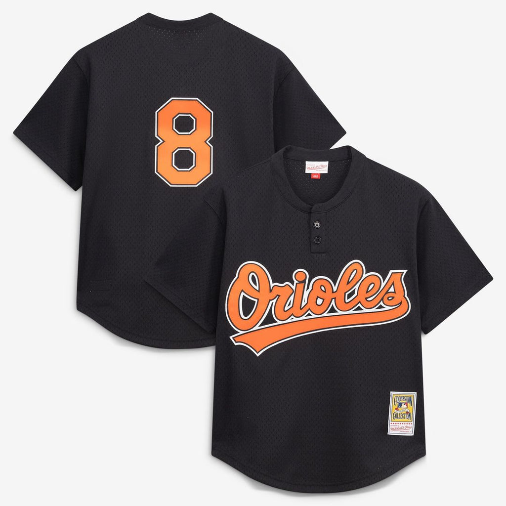 Men's Baltimore Orioles Cal Ripken Jr. Black Batting Practice MLB Baseball Jersey - view 1