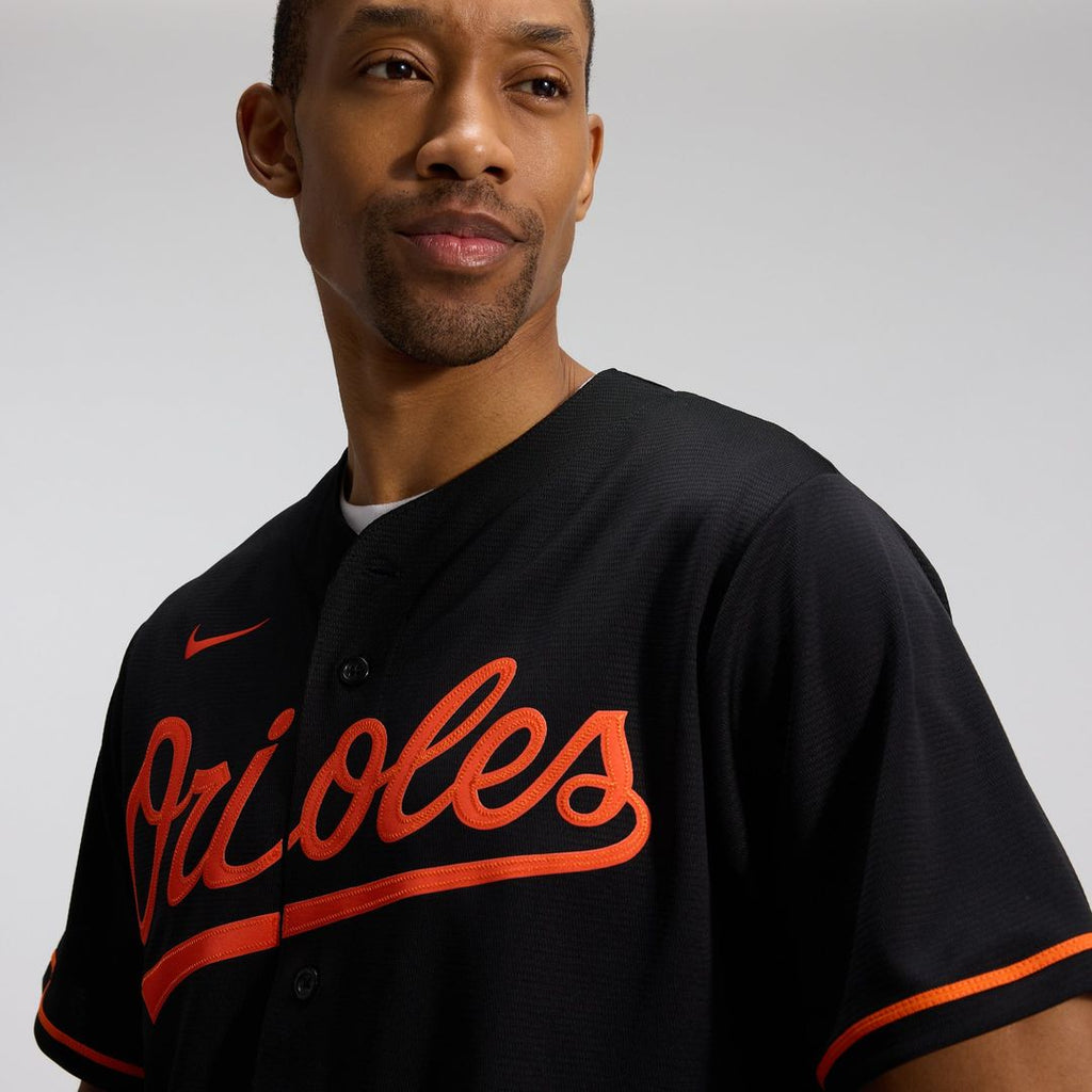 Men's Baltimore Orioles Black Alternate Replica MLB Baseball Jersey - view 7