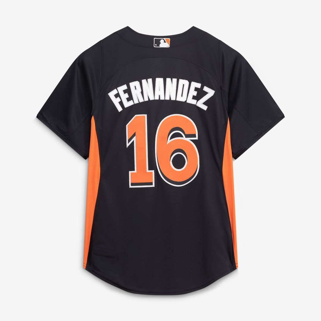 Men's Miami Marlins Jose Fernandez Black Batting Practice MLB Baseball Jersey - view 3