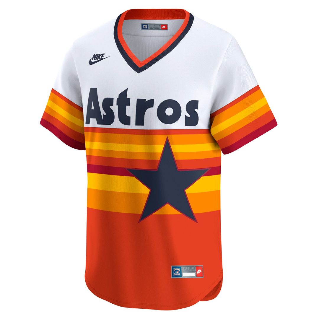 Men's Houston Astros Craig Biggio White Throwback Cooperstown Collection Limited MLB Baseball Jersey - view 2