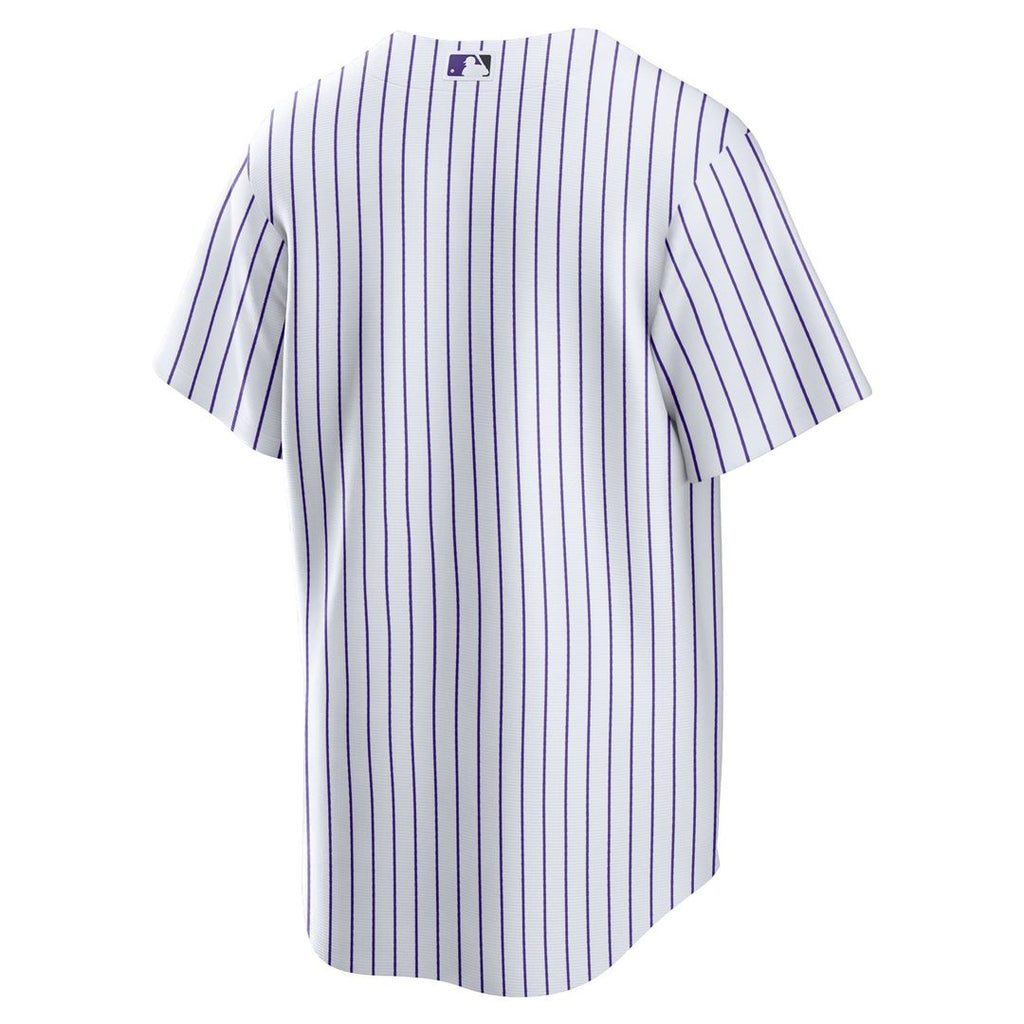 Men's Colorado Rockies White Home Blank Replica MLB Baseball Jersey - view 3