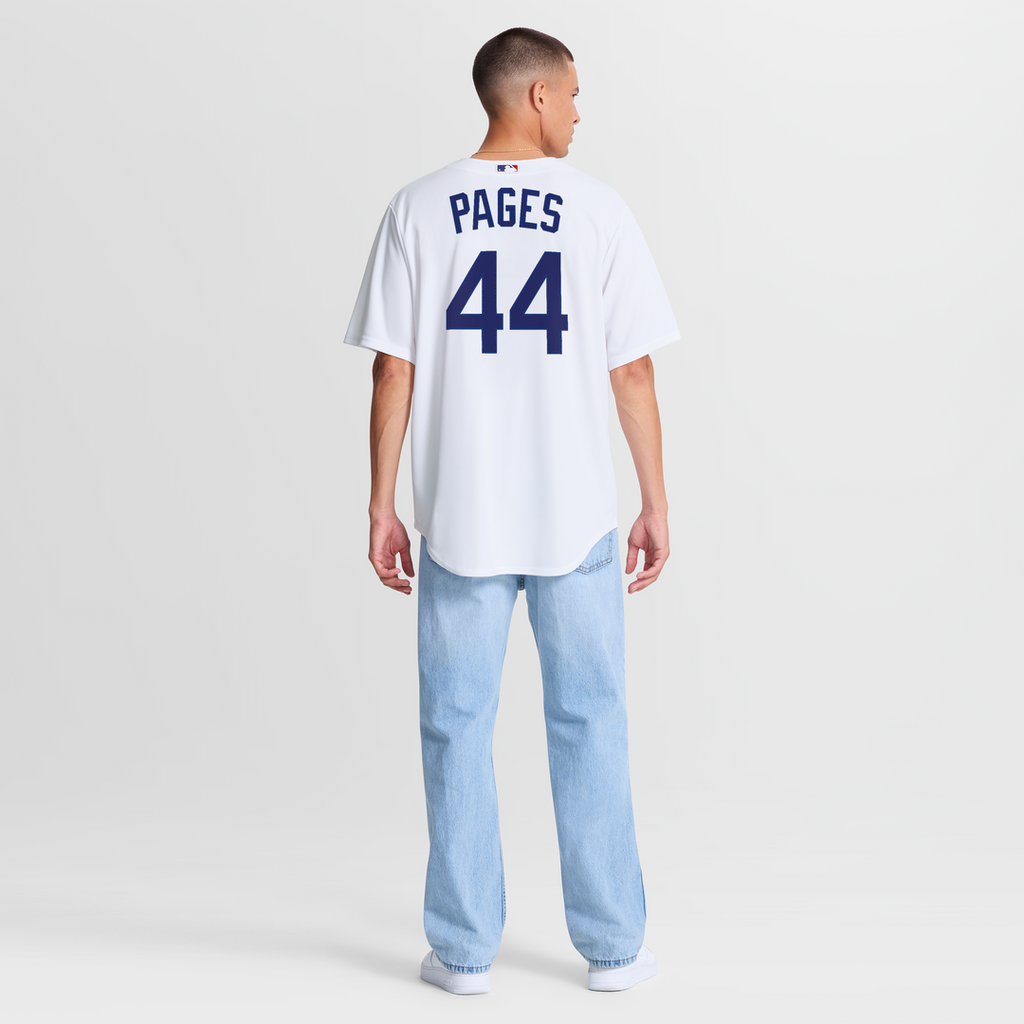 Men's Los Angeles Dodgers Andy Pages White Home Replica MLB Baseball Jersey - view 5