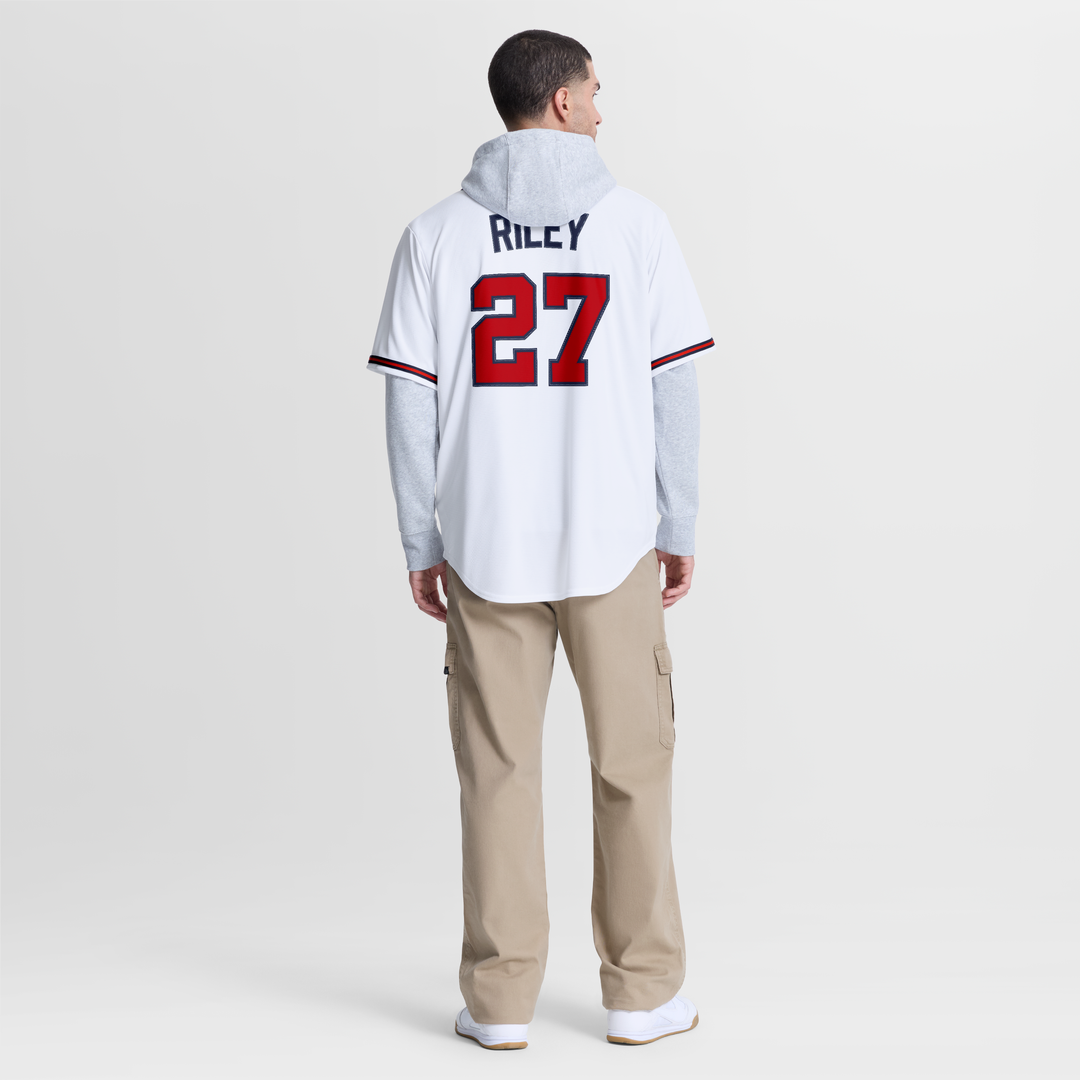 Men's Atlanta Braves Austin Riley White Home Replica MLB Baseball Jersey - view 5